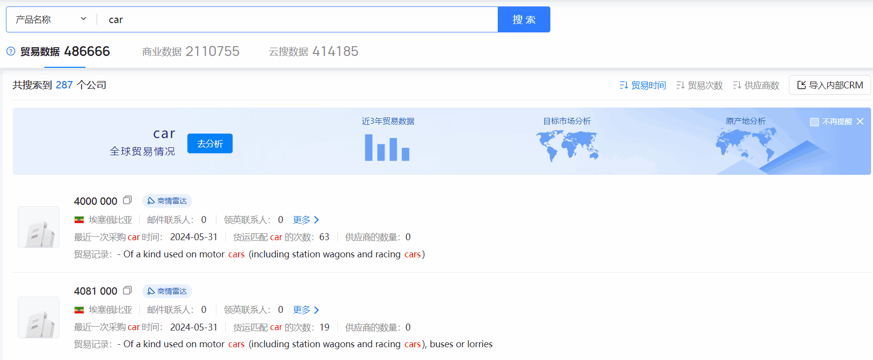 埃塞俄比亚海关数据,海关数据,evo真人视讯海关数据