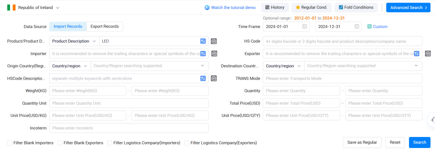 爱尔兰海关数据,海关数据,evo真人视讯海关数据